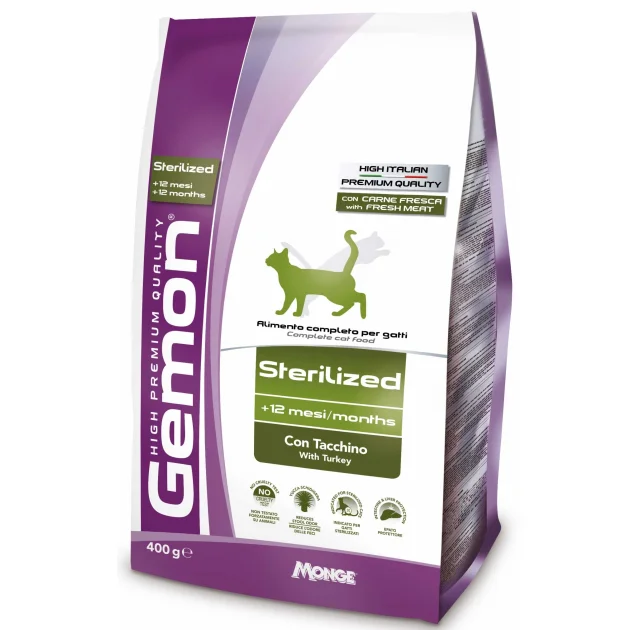 Сухий корм GEMON CAT Sterilized c індичкою 0,4 кг