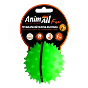 Іграшка AnimAll Fun м'яч каштан для собак, 7 см, зелена