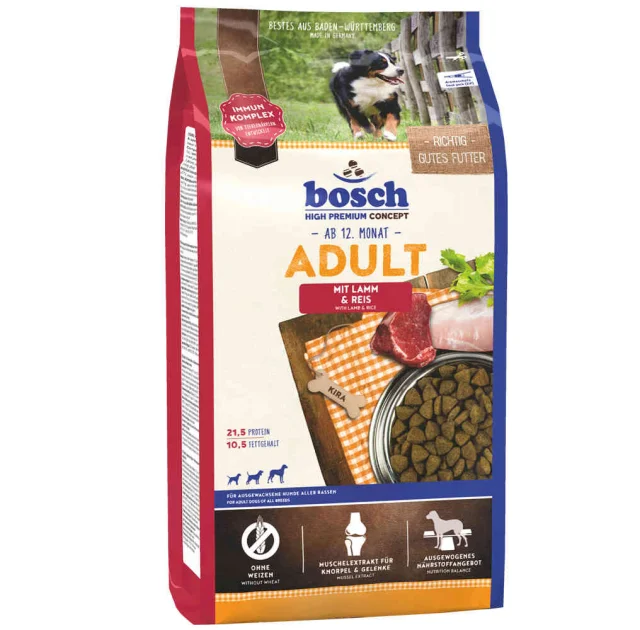 Сухой корм Bosch HPC Adult с ягнёнком и рисом, для собак, 3 кг