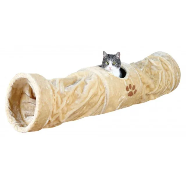 Тоннель Trixie для кошек и маленьких щенков, 25×125 см, бежевый