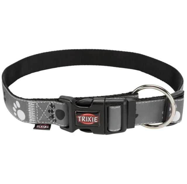 Нашийник Trixie Silver Reflect L-XL світловідбиваючий, 40-65 см х 25 мм, чорно-сірий