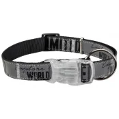 Нашийник Trixie Explore S-М світловідбиваючий, 30-45 см х 20 мм, чорно-сірий