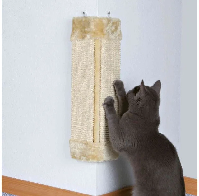 Дряпки Trixie для котів, кутова, 23х49 см, бежева