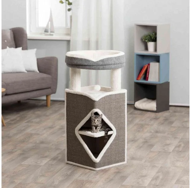 Дряпка Trixie Arma будиночок-вежа, для котів, сірий, 54×54×98 см