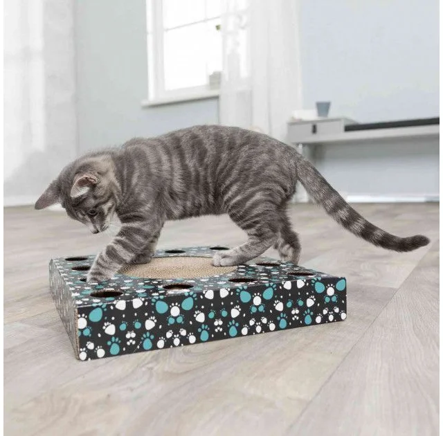 Дряпки Trixie для котів, з кулькою, 33х5.5х33 см, чорний, картон