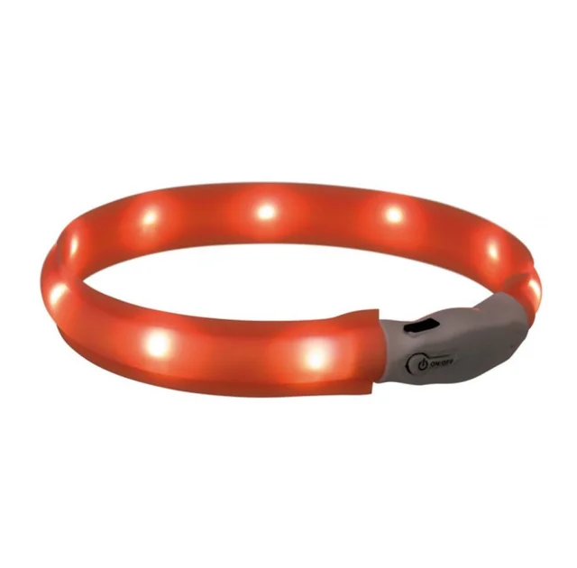 Світиться нашийник Trixie для собак, силікон, 35 см х 25 мм, помаранчевий
