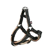 Шлейка для собак Trixie Elegance для собак, 65-80 cм х 25 мм, нейлон, чорно-бежевий