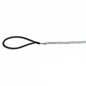Повідець-ланцюг Trixie метал, з нейлонової чорною ручкою, для собак, 1.1 м х 2 мм