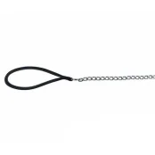 Поводок-цепь Trixie металл, с нейлоновой черной ручкой, для собак, 1 м х 4 мм