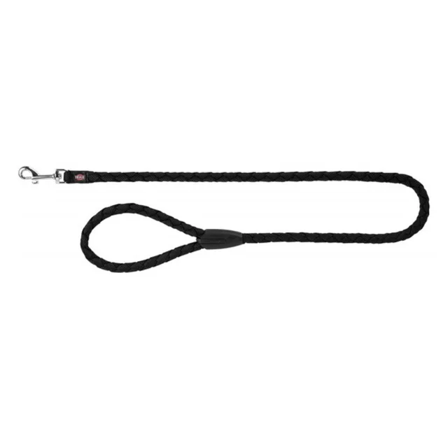 Поводок Trixie Cavo Lead для собак, плетёный, круглый, размер S-M, 1 м/12 мм, чёрный