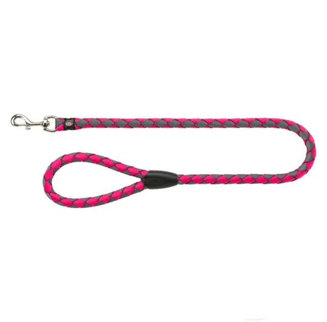 Повідець Trixie Cavo Lead для собак, плетений, круглий, розмір S-M, 1 м/12 мм, фуксія/графіт