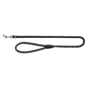 Повідець Trixie Cavo Lead для собак, плетений, круглий, розмір S-M, 1 м/12 мм, чорний/графіт