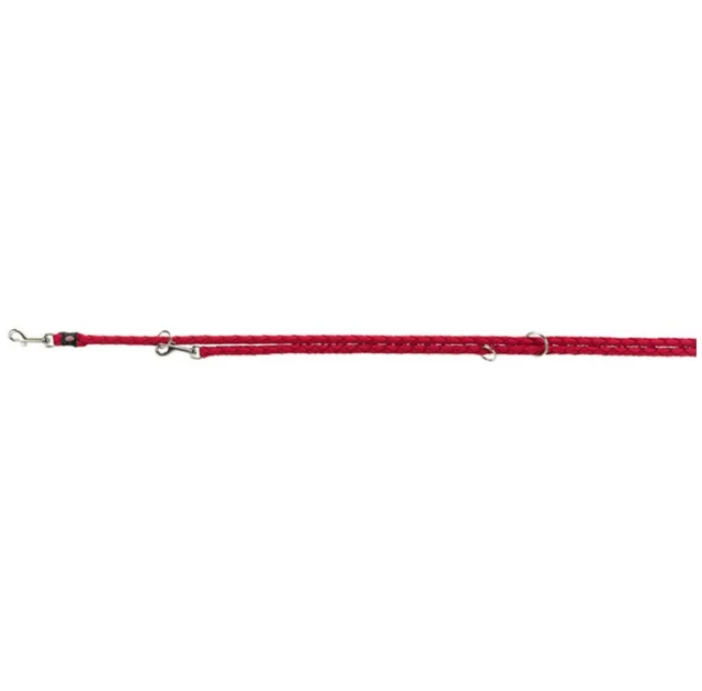 Повідець-перестібка Trixie Cavo Adjustable Lead для собак, плетений, круглий, розмір L-XL, 2 м/18 мм, червоний