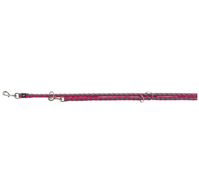 Повідець-перестібка Trixie Cavo Adjustable Lead для собак, плетений, круглий, розмір L-XL, 2 м/18 мм, фуксія/графіт