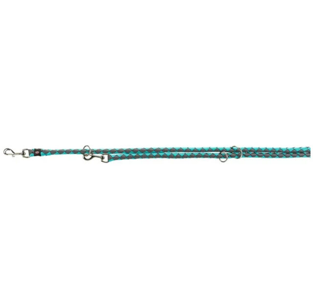 Повідець-перестібка Trixie Cavo Adjustable Lead для собак, плетений, круглий, розмір L-XL, 2 м/18 мм, океан/графіт
