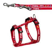 Поводок и шлея Trixie для собак, нейлон, 2 м х 13 мм, красный