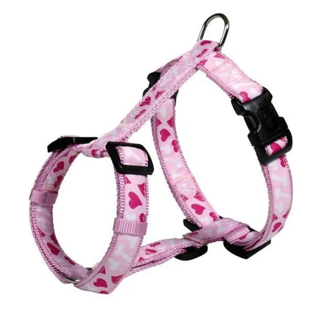 Шлея Trixie Rose Heart для собак, нейлон, 50-75 см х 25 мм, рожевий