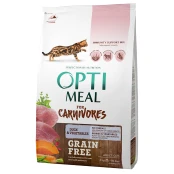 Беззерновой сухий корм Optimeal для дорослих кішок, з качкою і овочами, 4 кг