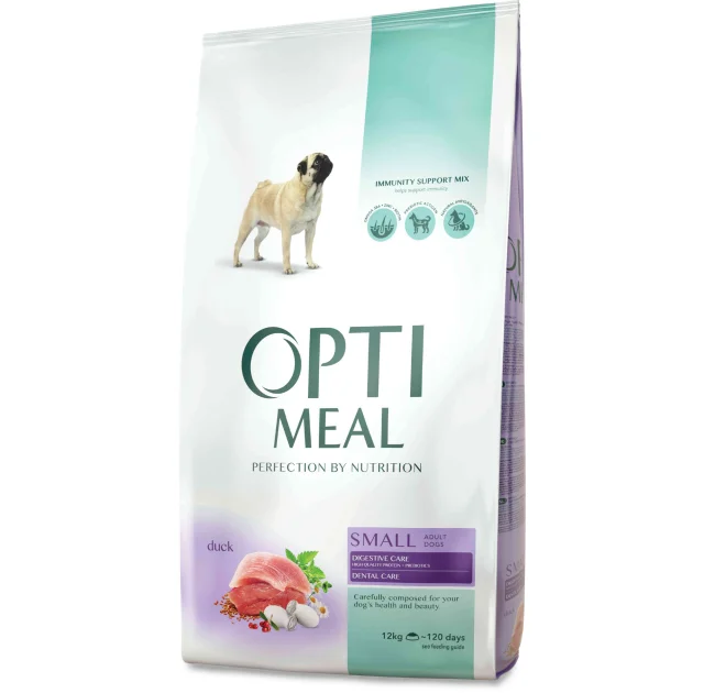 Сухой корм Optimeal для взрослых собак малых пород, с уткой, 12 кг