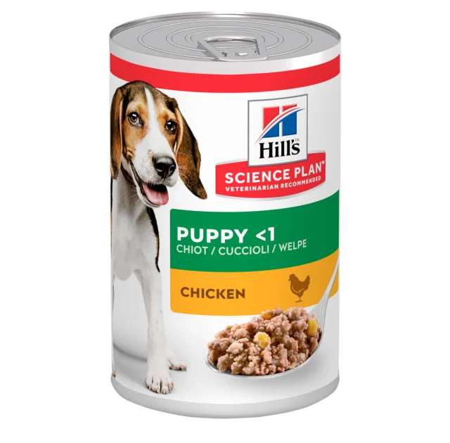 Консерва Hill's Science Plan Puppy для щенков до 1 года, с курицей, 370 г
