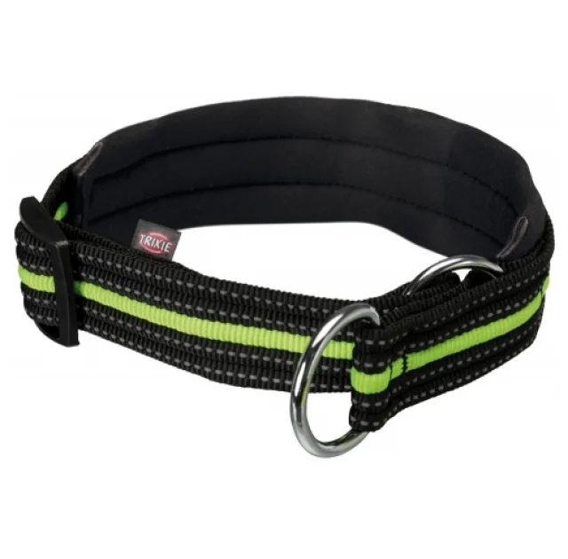 Нашийник-зашморг Trixie Fusion для собак, чорно-зелений, 30 мм, 40–46 см