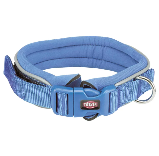 Ошейник Trixie Premium с неопреновой подкладкой для собак, размер L: 48–55 см/30 мм, синий