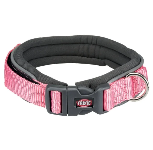 Ошейник Trixie Premium с неопреновой подкладкой для собак, размер L: 48–55 см/30 мм, фламинго