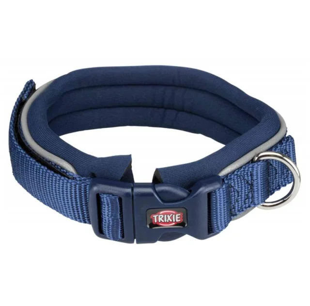 Ошейник Trixie Premium с неопреновой подкладкой для собак, размер L: 48–55 см/30 мм, индиго