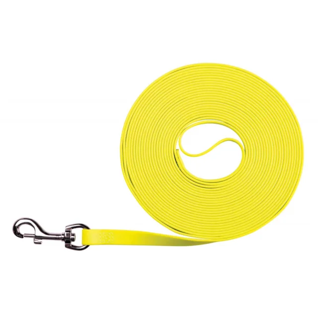 Поводок Trixie Easy Life для собак, нейлоновый, 2 м/17 мм, 2 карабина, жёлтый неон