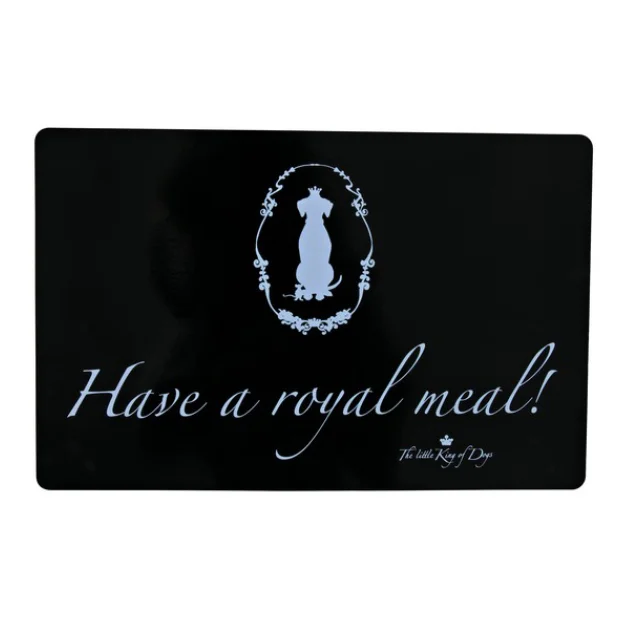 Коврик под миску Trixie King Dog для собак, чёрный, 44×28 см