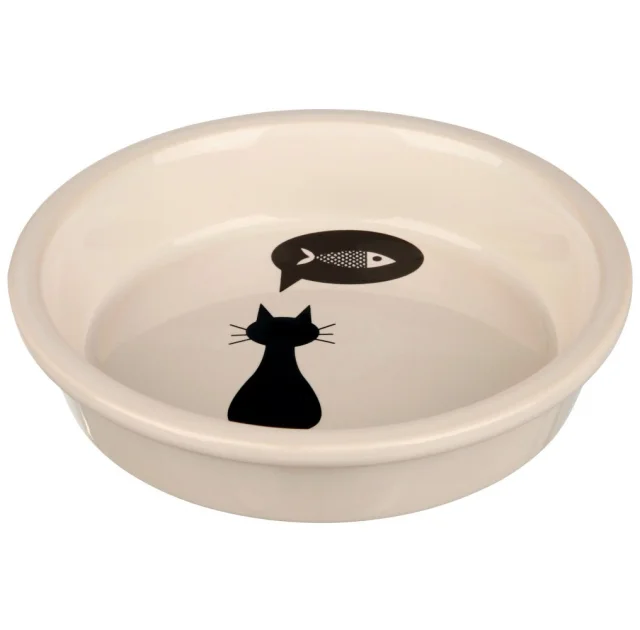 Миска Trixie Cat для котів, кераміка, біла, 0,25 л / 13 см