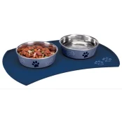 Коврик под миску Trixie для собак, силикон, синий, 48 х 27 см