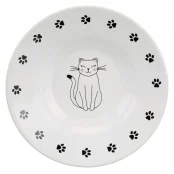 Миска Trixie для коротконосі порід кішок, кераміка, біла, 0,2 л / 15 см