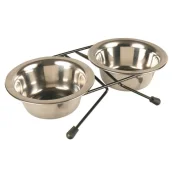 Підставка з мисками Trixie для кішок, метал, 2×0.75 л