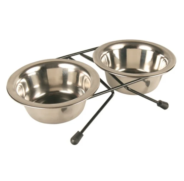 Подставка с мисками Trixie для кошек, металл, 2×0.75 л