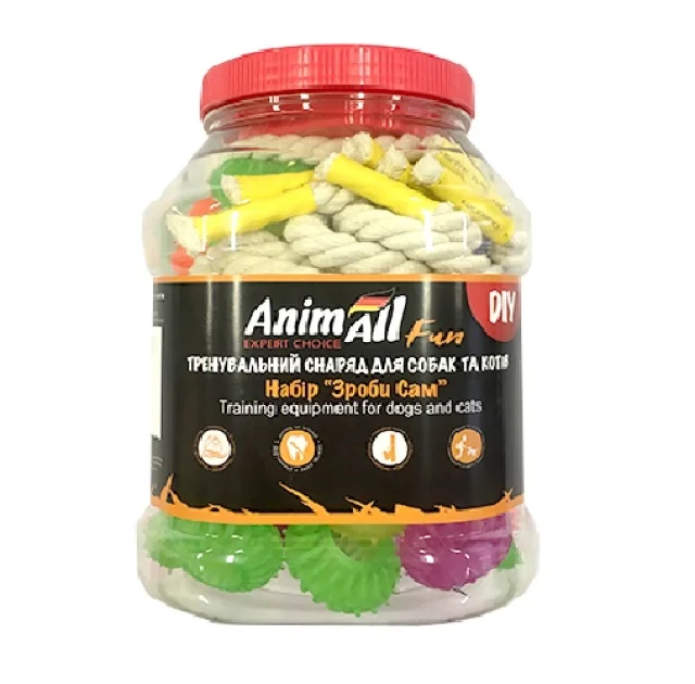 Набор тренировочных снарядов AnimAll "Сделай сам" для собак и котов, 60 шт.