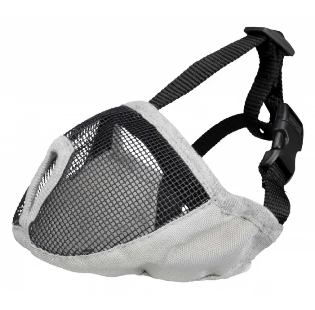 Намордник Trixie S-M для коротконосых собак, полиэстер, 31 см, серый