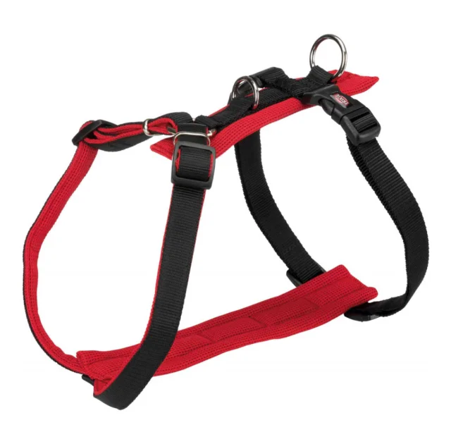 Шлея Trixie Comfort Soft для собак, 42-60 см х 20 мм, чорно-червоний