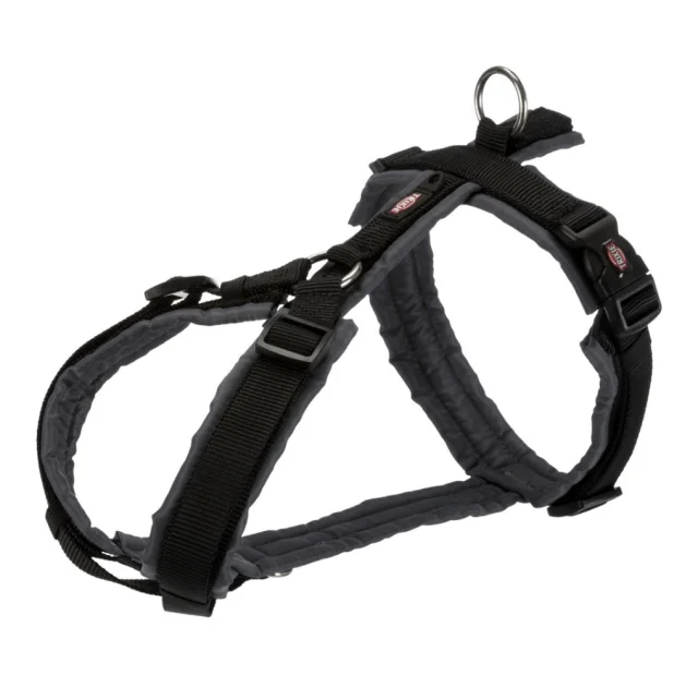 Шлея Trixie Premium Trekking Harness для собак, 53-64 см, 20 мм, розмір M, чорний-графіт