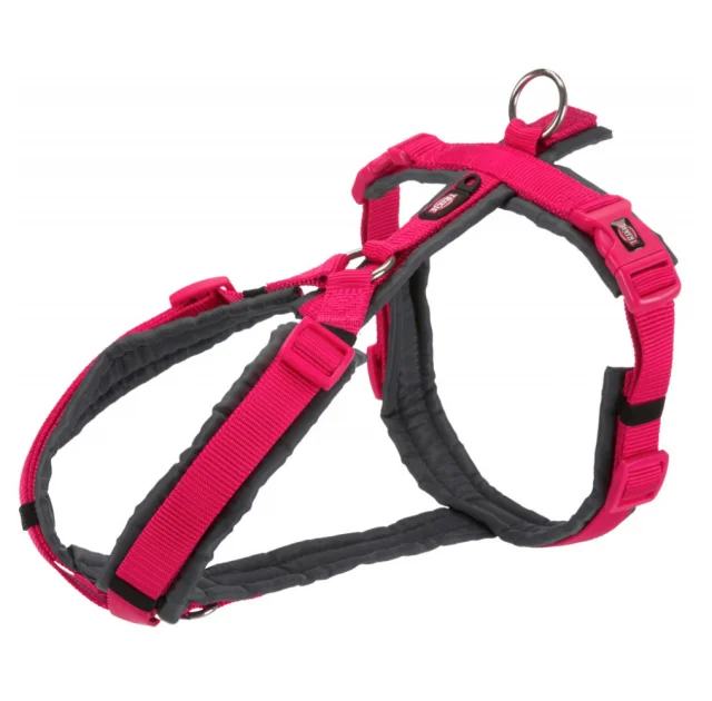 Шлея Trixie Premium Trekking Harness для собак, 53-64 см, 20 мм, розмір M, фуксія-графіт