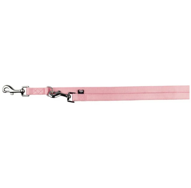 Повідець Trixie Premium для собак, 2 карабіни, нейлон, 2 м х 25 мм, рожевий