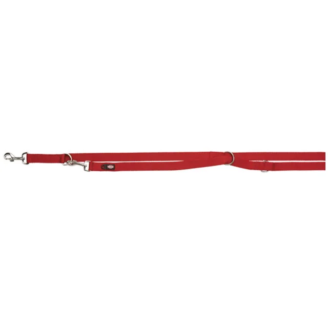 Повідець-перестібка Trixie Premium Adjustable Lead двошаровий для собак, розмір XS-S, 2 м/15 мм, червоний