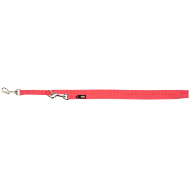 Поводок-перестёжка Trixie Premium Adjustable Lead двухслойный для собак, размер XS, 2 м/10 мм, коралловый