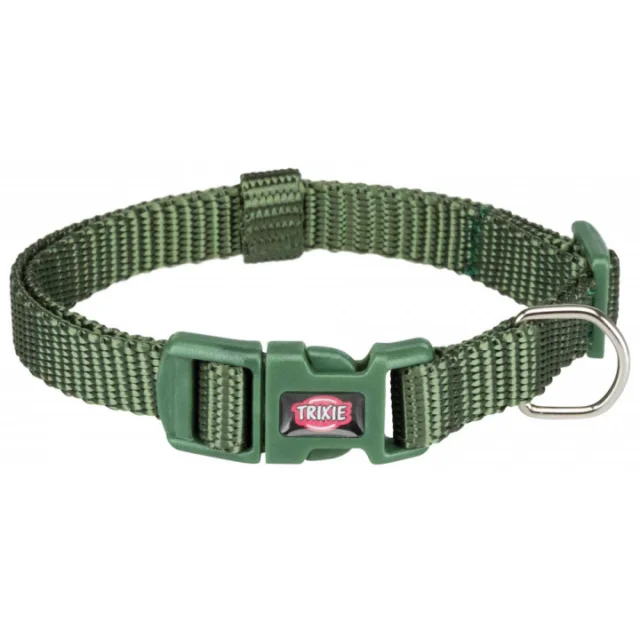Нашийник Trixie Premium для собак, нейлон, 30-45 см х 15 мм, S-M, лісовий