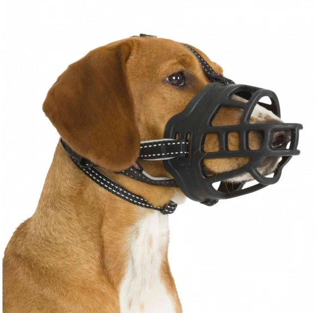 Намордник Trixie Flex M-L для собак, силикон, 22 х 26 см, черный