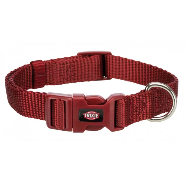 Нашийник Trixie Premium для собак, нейлон, 25-40 см х 15 мм, S, бордовий