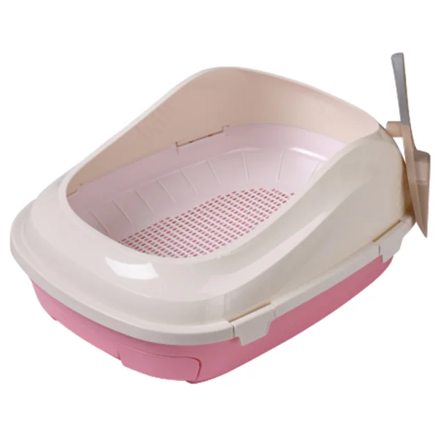 Туалет з сіткою AnimAll P 1061 для дорослих котів, 56×40×21, рожевий