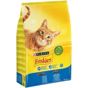 Сухий корм Purina Friskies для котів, з лососем і овочами, 10 кг