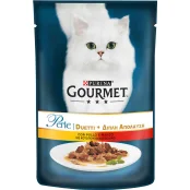 Вологий корм Purina Gourmet Perle Duo для котів, з куркою і яловичиною, 85 г
