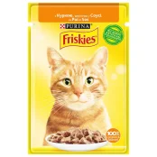 Вологий корм Purina Friskies для котів, з куркою, 85 г